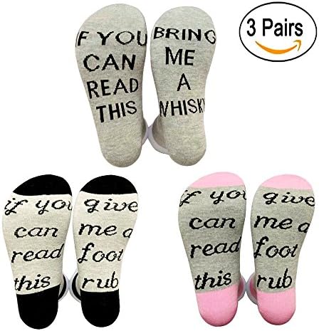 CHUN Game Socks IF YOU CAN READ THIS BRING ME A GLASS OF WINE COFFEE BEER Gaming Socks for Men Women (rub&amp;whisky)