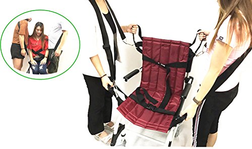 Frjjthchy Medical Lift Sling Stairs Patient Transfer Boards Belt Can Sitting and Lie Down with 2 Safe Belt
