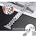 Secbolt Jewelry Bands Compatible with Apple Watch Band 38mm 40mm iwatch SE Series 6 5 4 3 2 1, Bling Stainless Steel Replacement Wristband, Silver