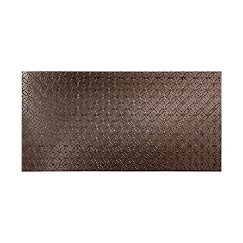 Fasade x Rings Smoked Pewter Decorative Wall Panel - Fast and Easy Installation (4' X 8' Panel)
