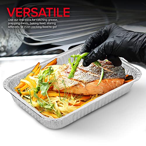 Stock Your Home 1.25” Aluminum Drip Pan (25 Count) Disposable Foil
