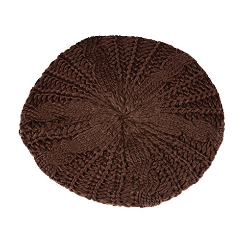 Winter Warm Beanie Baggy Hat Skull Loose Beret Chunky Crochet Cap for Women