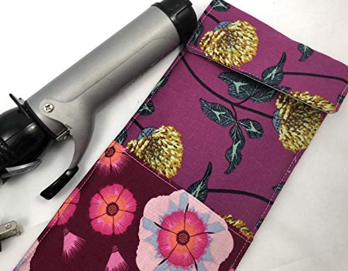 Curling Iron Holder Cover or Flat Iron Case - English Summer Violet