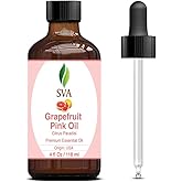 SVA Grapefruit Essential Oil Pink – 4 Fl Oz – 100% Natural Grapefruit Oil - for Diffuser, Hair Care, Face, Skin Care, Aromath