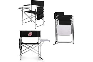 PICNIC TIME NCAA Washington State Cougars Sports Chair with Side Table - Beach Chair - Camp Chair for Adults
