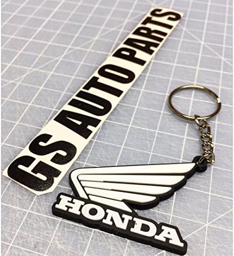 Honda Wing Logo Key Chain Red Or White Officially Licensed Product (WHITE)