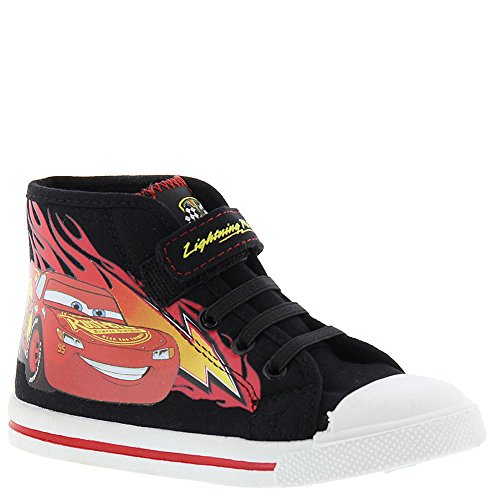 Disney Cars Boys'Lightning Finish Hi-Top Sneakers - Black/Red, 10 Toddler