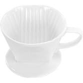 LHUKSGF Pour Over Ceramic, Coffee Dripper Ceramic Coffee Maker,White | 3 Holes Flat Bottom, Porcelain Slow Filter Cone for Travel, Camping, Office, Home, Coffee Maker Brew