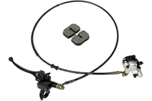 HIAORS Upgraded Hydraulic Brake Master Cylinder Caliper With Brake Pad Assembly Hose Tube for 97cc 2.8HP Baja Doodlebug Dirtbug DB30 Mini Bike Dirt Bike Moto Parts