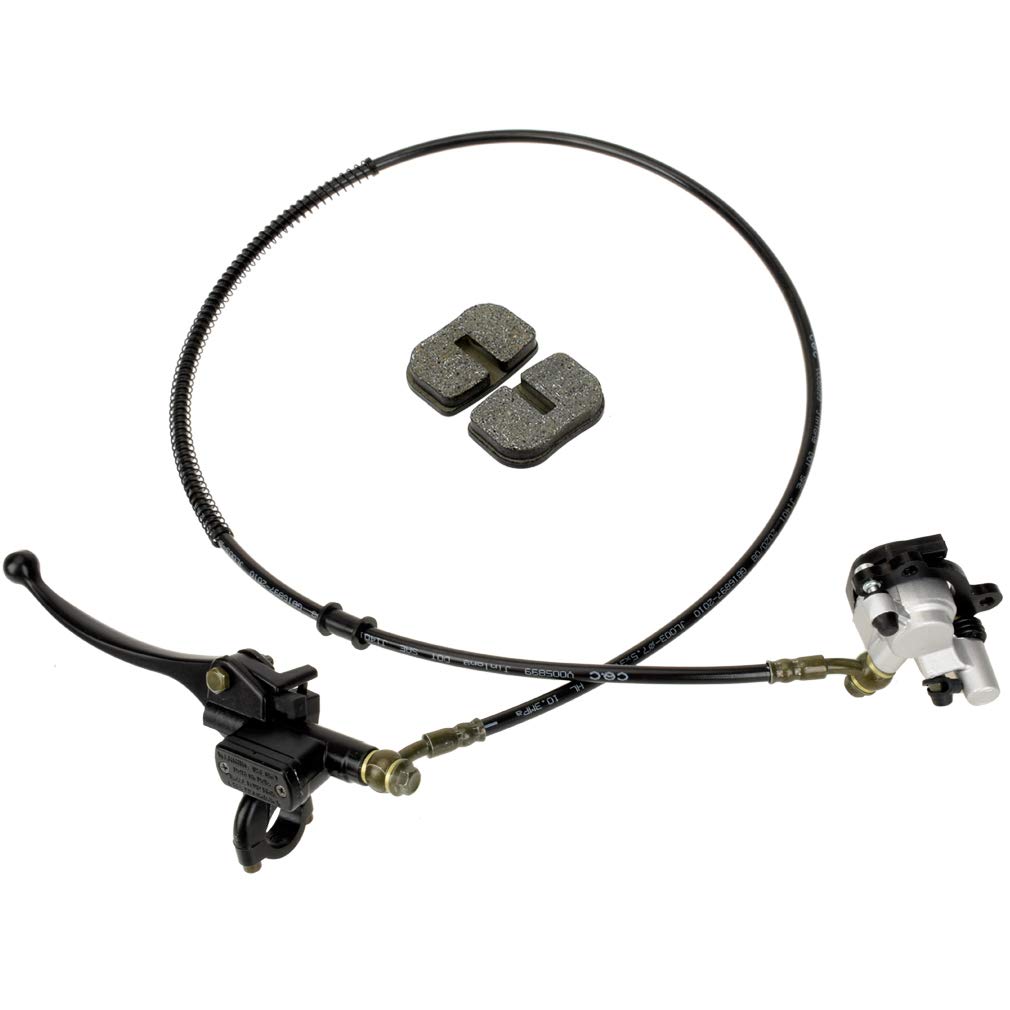 Photo 1 of HIAORS Upgraded Hydraulic Brake Master Cylinder Caliper With Brake Pad Assembly Hose Tube for 97cc 2.8HP Baja Doodlebug Dirtbug DB30 Mini Bike Dirt Bike Moto Parts