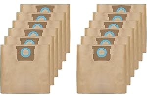 PURESTURDY 12 Pack DXVA19-4104 Disposable Filter Bags for DEWALT 5 to 8 Gallon Wet/Dry Vacuum Replace Part # For DEWALT DXVA19-4104
