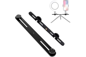 TORMEN Dual Flash Bracket Camera Mount Adjustable Extension Bar for DSLR Camera LED Light (2 Pcs Wide and Narrow)