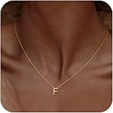 Initial necklace for Women 14k Gold Plated Dainty Letter Necklaces Tiny Cute Initial Pendant Choker Simple Trendy Personalized Letter Name Necklaces Jewelry Gift for Women