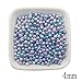 1700pcs 4mm Craft Supplies Multicolored Gradient Mermaid Blue Round Faux ABS Pearls Beads Smooth ABS Pearls Filler Beads Jewelry Making Rainbow Beads (4mm)