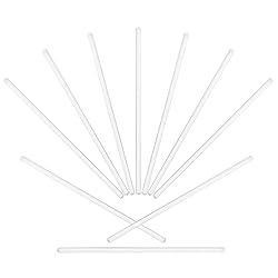 10 Pcs Glass Stirring Rods 9.84" Length 6mm Dia