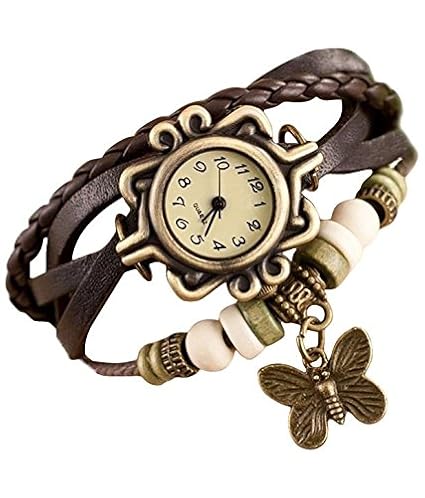 TESLO Analogue Brown Dial Women's & Girls Watch (Brown.Butterfly.Girls)