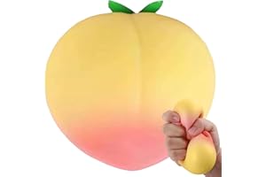 Peach Squeeze Fidget Toy Realistic Peach Shaped Slow Rebound Squeeze Ball Soft Fruit Slow Rising Stress Relief Toy Decompress