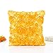 Usstore Decorative Pillowcases Rose Flower Waist Throw Pillow Cover Cafe Home Decoration for Living Sofas Beds Room (Yellow)