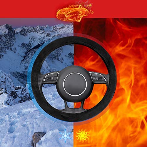 Zadin Heated Steering Wheel Cover,12V Universal Fit,Auto Steering Wheel Black Protector Cover with Heater,Premium Quality,Comfortable Feeling,Elegant Design - Thumbnail 7