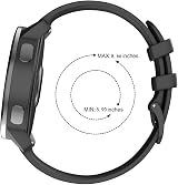 ISABAKE 22mm Silicone Strap for Garmin Vivoactive 4 Forerunner 255 265 Samsung view 6