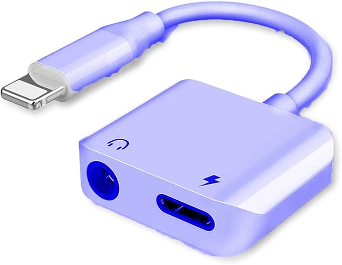 Pilloit Adaptador de Audio AUX para iPhone X/XS Max/XR/8/8 P/7/7 Plus