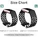 Maledan Bands Compatible with Fitbit Charge 3/4, Breathable Sport Band Replacement Wristbands with Air Holes for Fitness Tracker Women Men, Large