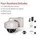 ANRAN HD 1200tvl Wired Dome Surveillance Cctv Camera High Resolution IR Leds Day Night Vision Security Waterproof Outdoor Indoor Manual Varifocal Lens 2.8-12mm, Not PTZ dome with Power supply as Free