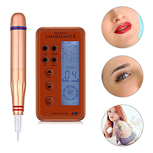 Upgraded Version Digital Permanent Tattoo Eyebrow Makeup Machine Tattoo Lip Eye liner Microblading Pen Device With 6PCS Tool Head Accessory