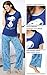 PajamaGram Cute Pajamas for Women - Fun Pajamas for Women, Snoopy, Blue, M, 8-10