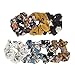 Ondder Chiffon Flower Hair Scrunchies Large Hair Bow Chiffon Ponytail Holder Bobbles Elastic Colorful Scrunchy Hair Bands Ties, 7 Pieces