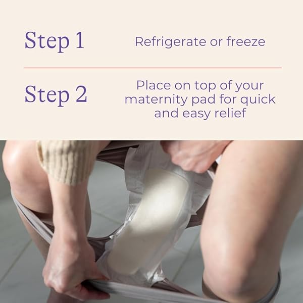 LANSINOH POSTPARTUM COOLING PADS, PERINEAL ICE PACKS, 12 COUNT, WITCH HAZEL PADS FOR POSTPARTUM CARE, PADSICLES WITH COOLING AND COMFORTING ALOE VERA