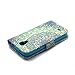 Galaxy S4 Case,By Caseland Galaxy S4 Wallet Case Magnet Button PU Leather Flip Protective Case Fresh Love Pattern Case For Samsung Galaxy S4 I9500 [Blue Elephant]