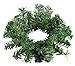 Juvale Christmas Candle Ring - 6-Pack Artificial Pine Mini Wreath, Plain Greenery Design, Festive Pillar Candle Holder Centerpiece Decoration, Holiday Party Ornament, Green, 11.5 Inches