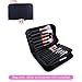 DUcare Professional Makeup Brushes Organizer Bag (Only Bag) Leather Big Makeup Artist Case with Mirror Holder Cosmetic Makeup Handbag(Only Bag)
