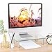 TAVR Furniture Computer Monitor Riser Media Desktop Stand with Height Adjustable Multi Glass Organizer for School Supplies Flat Screen LCD LED TV