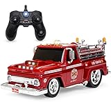 Best Choice Products 2.4 GHz Remote Control Fire Engine Truck w/ Lights, Rechargeable Batteries, USB Cable - Red/Black
