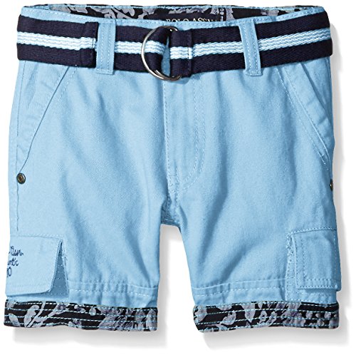 U.S. Polo Assn. Big Boys Belted Cargo Twill Short, Blue Coast, 14