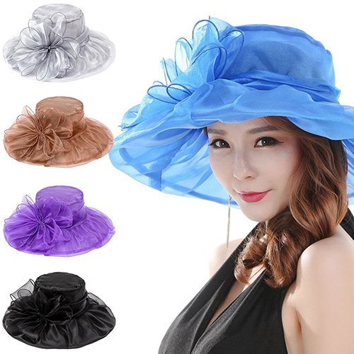 Everyday Women's Fashion Summer Derby Cap Tea Party Wedding Hat (Black) - Thumbnail 3