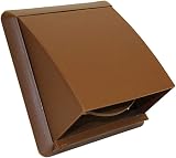 Kair Cowled Wall Outlet 100mm Round Spigot Duct Vent with Damper