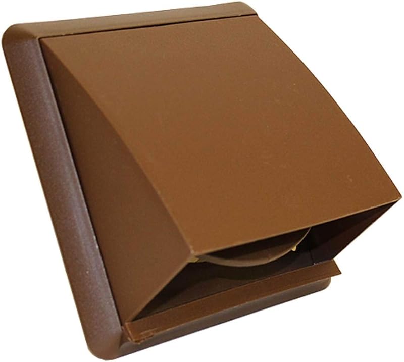 Kair Cowled Wall Outlet 100mm Round Spigot Duct Vent with Damper
