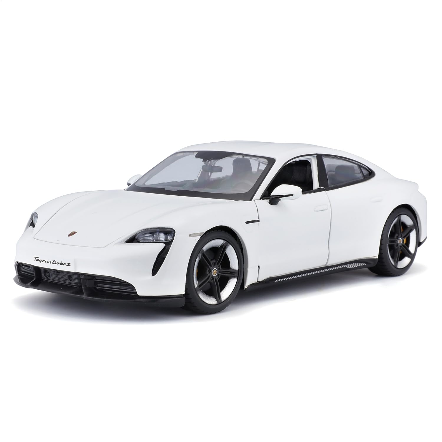 Bburago Porsche TAYCAN Super Car - 1:24 Scale - Incredibly Detailed Die-Cast Replica Collectible Model Vehicle, White