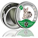 DYEOF Flea Tick Collar for Cats - 8 Months Protection - Hypoallergenic, Adjustable &amp; Waterproof Cat Collar - Flea Treatment Tick Prevention Natural Essential Oil