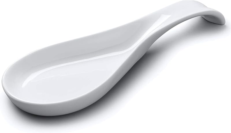WM Bartleet & Sons Traditional Porcelain Spoon Rest - White Ceramic