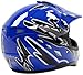 Typhoon Youth Kids Offroad Gear Combo Helmet Gloves Goggles DOT Motocross ATV Dirt Bike MX Motorcycle Blue Black, Large