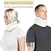 Soft Foam Neck Brace Cervical Collar, Adjustable Neck Support Brace for Sleeping - Relieves Neck Pain and Spine Pressure White Medium