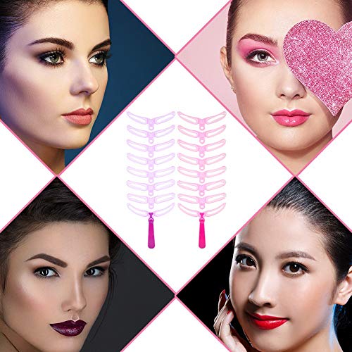 BKpearl 16 pcs Eyebrow Stencils, Reusable Brow Shaping Templates Eyebrow Drawing Guide Card
