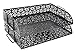 EasyPAG 2 Tier Stackable Desktop Document Letter Tray Organizer| The Mesh Collection ,Black