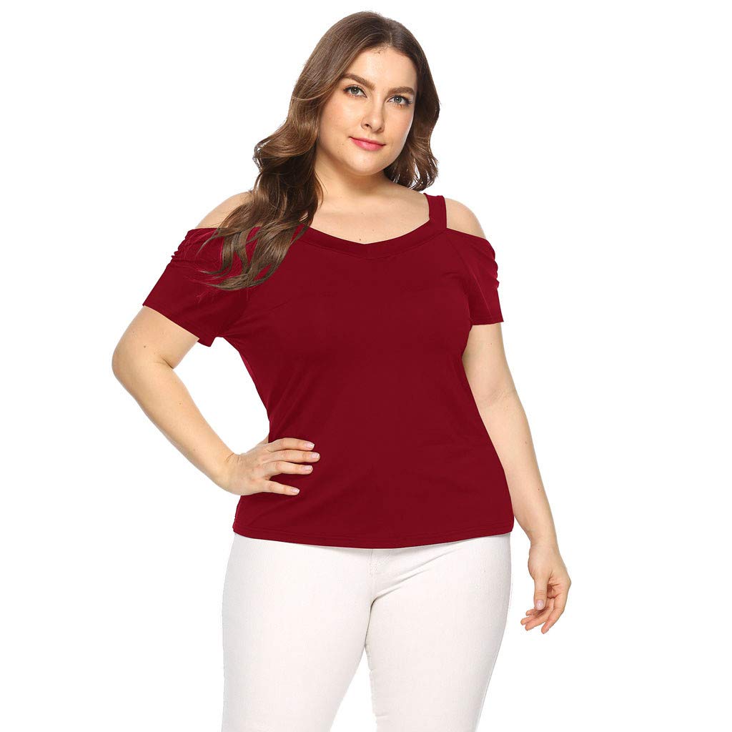 Women's plus size red t shirt Clearance