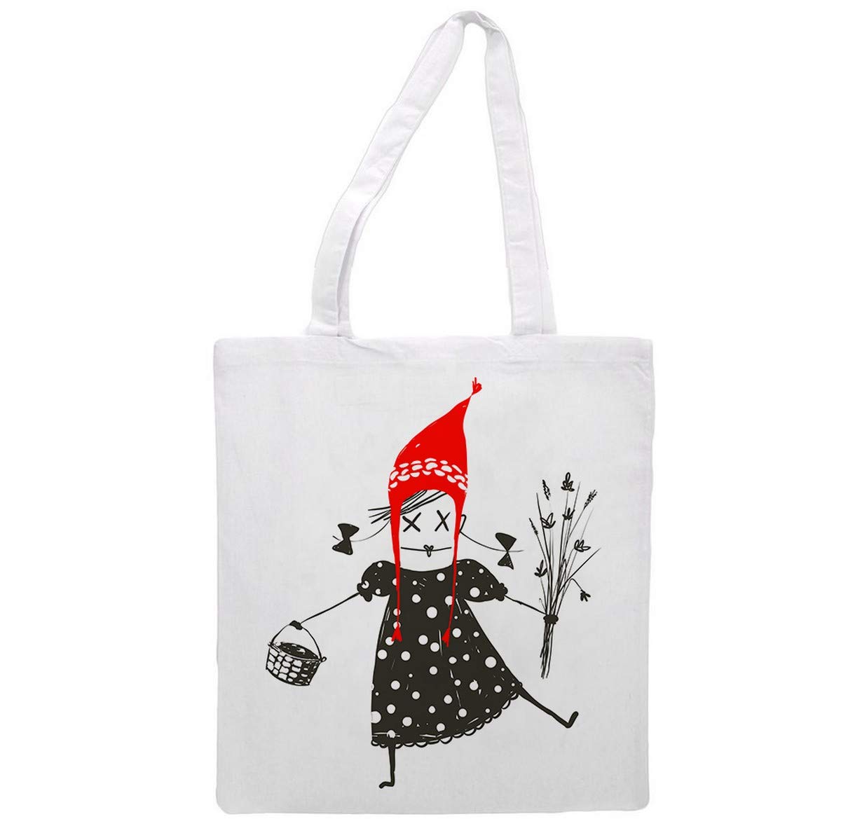 Nacnic Tote bag cloth RED RIDING HOOD. multipurpose shoulder strap