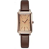 TOOCAT Women Wrist Watch Mini Ultra-Thin Elegant Simple Square Quartz Watches with Leather Strap 30M Waterproof Analog Watches for Females Students Ladies